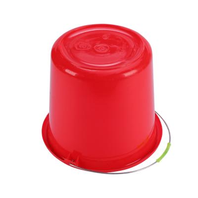 China New Design Top Quality Sustainable Durable Red Round Plastic Bucket With Handle for sale