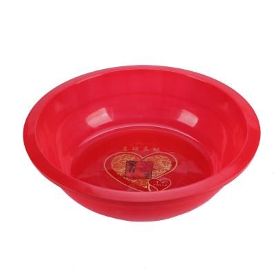 China Good quality smooth red large laundry viable hot selling plastic basin for sale