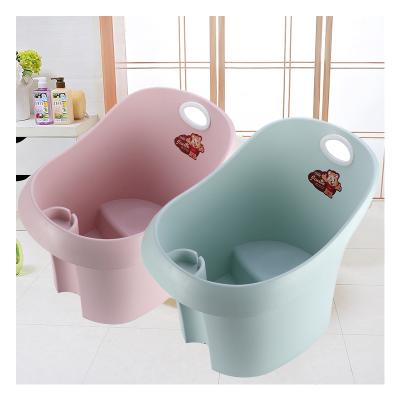 China Viable Popular Hot Sales Plastic Portable Non-slip Tub Plastic Bath Bucket With Stool for sale