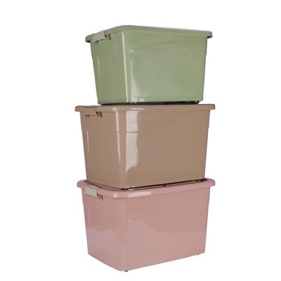 China Sustainable Hot Sale Household And Office Use Colorful Custom Plastic Storage Box With Lid for sale