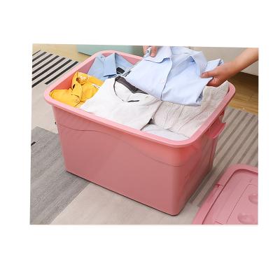 China Wholesale Viable Large Number With Buckle Design Plastic Box Storage Bin Rugged Plastic Storage Box for sale