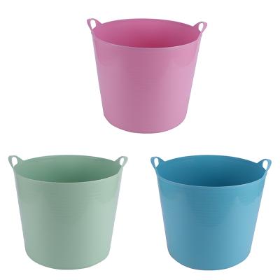 China Durable High Quality Plastic Bucket Laundry Basket Tub Storage Bucket Household Bucket for sale