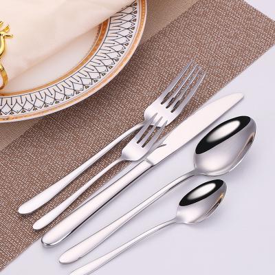 China Hot Selling Stainless Steel Viable High Quality Suit Cutlery Set Household Dinnerware Set for sale