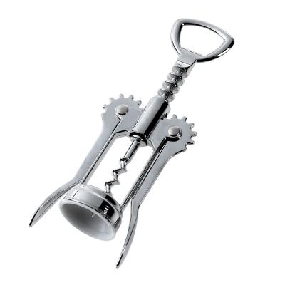 China Stainless Steel Viable Opener Heavy Duty Metal Wine Opener Wing Corkscrew Wine And Beer for sale