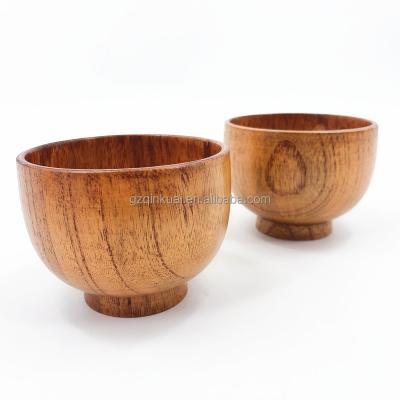 China Disposable Promotional Eco Friendly Baby Puddle Proof Tiny Feeding Wooden Bowls Set For Rice Soup for sale