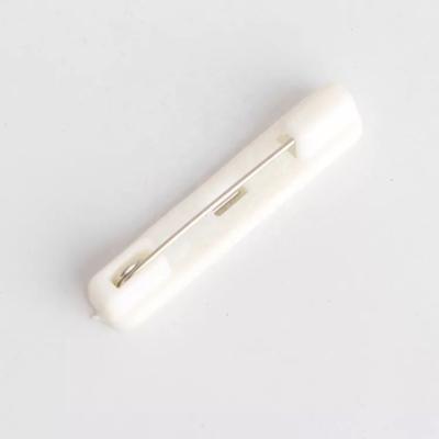 China White Single Return Pin Plastic Safety Pin For DIY One Bag For 100 Pieces 3.7cm 3.7cm for sale