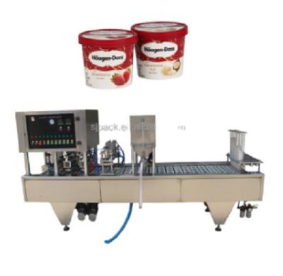 China Beverage Ice Cream Cup Filling And Sealing Machine Haagen-Dazs Packing Machine for sale