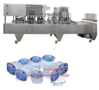 China XBG60-4 Plastic Beverage Water Cup Filling And Sealing Machine for sale