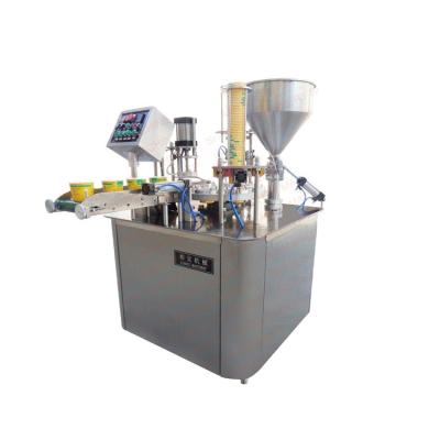 China Save Space Automatic Ice Cream Cups Filling Sealing Cupping Machine for sale