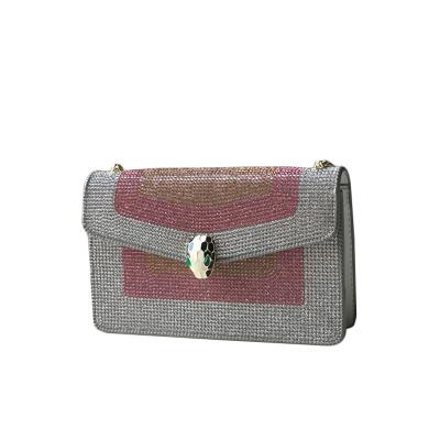 China 2022 bag 2022 colorimetric instant diamond full diamond colorimetric mini small bag INS street fashion small group square bag for sale