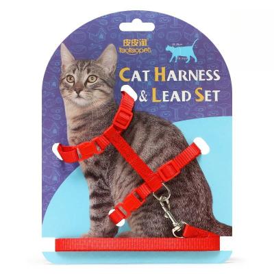 China Personalized single nylon I-shaped chest strap prevents cat from pulling rope for sale