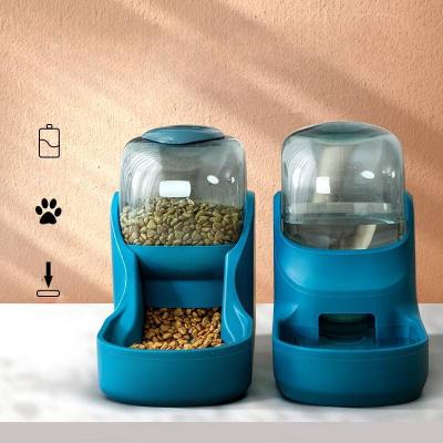 China Plastic Material Smart Dispenser Customized Viable Cat Dog Feeder Pet Feeder Automatic Drinker PVC Pet Food for sale