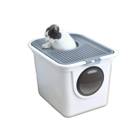 China Large capacity stored closed design to prevent cat's smell from escaping Fully enclosed trash can for sale