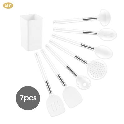 China Viable 7Pieces Cookware Cooking Tool Turner Tongs Spatula Spoon Nylon Kitchen Utensil Set for sale