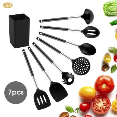 China Sustainable Kitchen Utensil Set BPA Free And Non Toxic Kitchen Tools Accessories Nylon Kitchen Utensils Set for sale