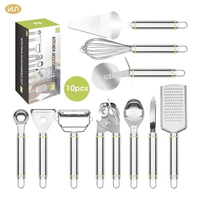 China Sustainable Premium Cooking Tool Utensil Kitchen Accessories Stainless Steel Kitchen Gadgets Set for sale