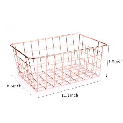 China Universal Sustainable Household Decoration Most Popular Metal Wire Storage Basket Fruit Basket for sale