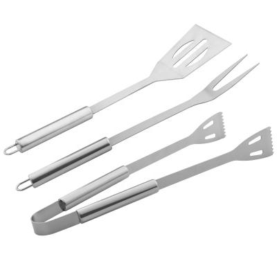 China 2021 Viable 3 Grill Hot Selling BBQ Stainless Steel Tool Kit Including Fork Turner Tong For Grilling for sale