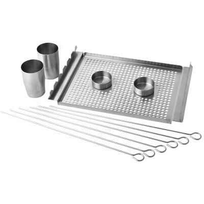 China Factory Wholesale Easily Cleaned Stainless Steel Beer Can Chicken Rotisserie Rack Set for sale