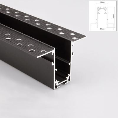 China Modern Hot Selling 1M 2M 3M Rimless No Border Embedded Embedded Mounted Track Rail For Magnetic Led Light for sale