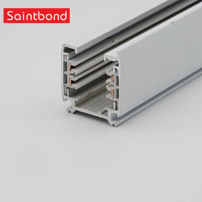 China Modern Widely Used Aluminum Extrusions 4 Wire Track Railing System 3 Phase Led Rail for sale