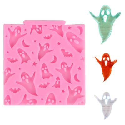 China Halloween ghost shape cake mold disposable fondant for candy chocolate mold decorating tools bakeware silicone mold for sale