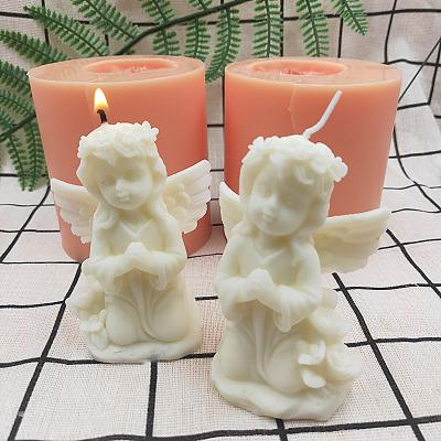 China Disposable Custom Scented Prayer Angel Silicone Candle Mold DIY Scented Candle Silicone Mold for sale