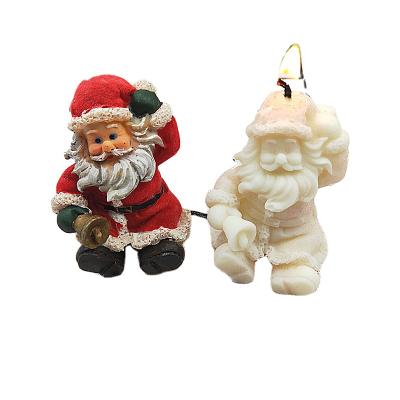 China Viable Christmas Santa Claus 3D Fondant Cake Decoration Supplies Handmade DIY Soap Mold Candle Silicone Molds for sale