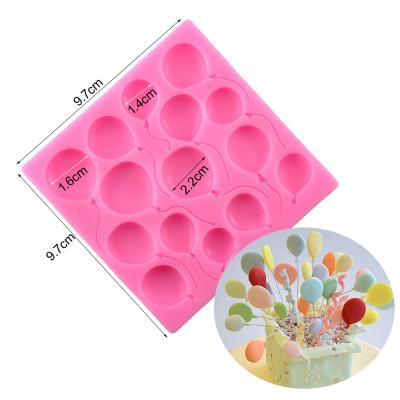 China DIY Balloon Shape Chocolate Fondant Cake Silicone Resin Disposable Baking Molds for sale