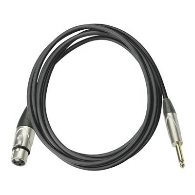 China Whole microphone factory sale OEM and ODM 6.3mm MONO jack to XLR jack cable male audio and video cables for sale