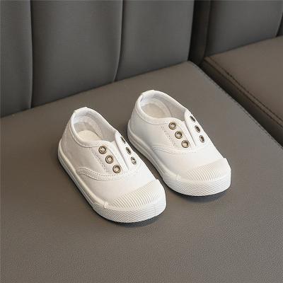 China Breathable Spring Autumn Wear New Canvas Rubber Material Shoes For Baby Kids for sale