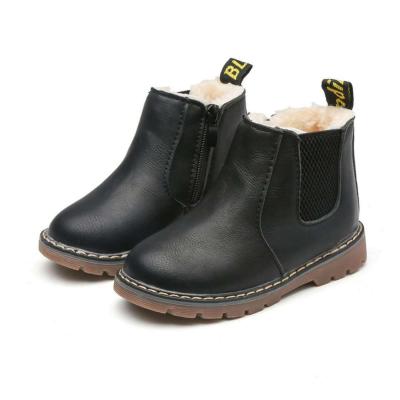 China 2020 New Fashion PU Material Cheap Custom Kids Snow Winter Boots Children Kids for sale