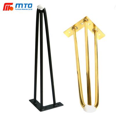 China Wholesale Colorful Industrial New Design Metal Sofa Furniture Table Base Steel Coffee Table Legs Bench Leg Chairs Hairpin Legs for sale