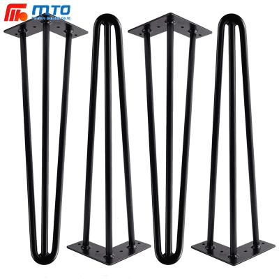 China Industrial Table Base Customized Modern Dining Restaurant Furniture Parts Hairpin Table Metal Bench Leg Chairs Table Legs for sale