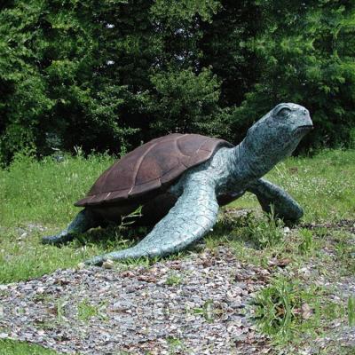 China Traditional Outdoor Decorative Metal Sculpture Life Size Bronze Turtle Statue for sale