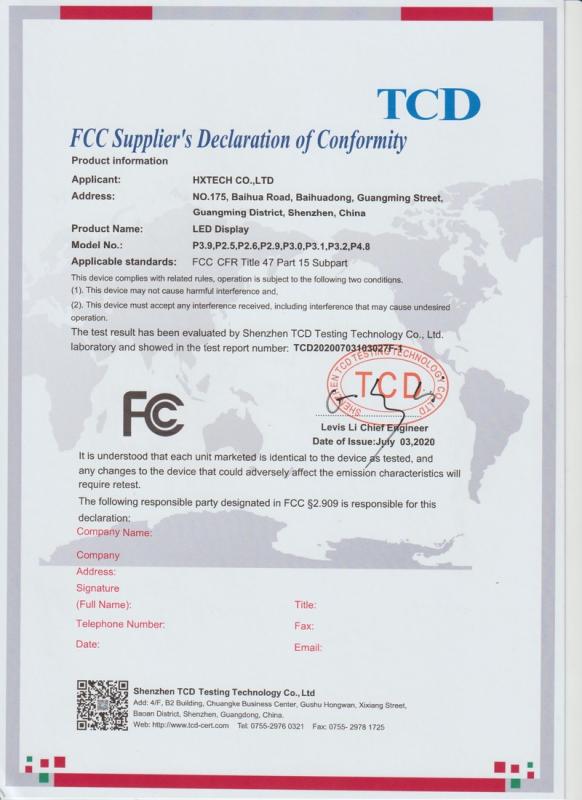 FCC - Hxtech Co., Ltd.