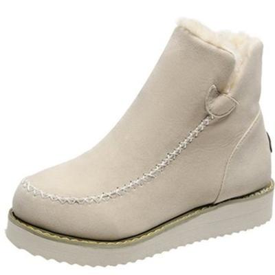 China Dropshiping Light Agent Ankle Suede Snow Rejects Comfortable For Lady With Plush 2021 Winter Women Warm Shoes Slip On Flats for sale