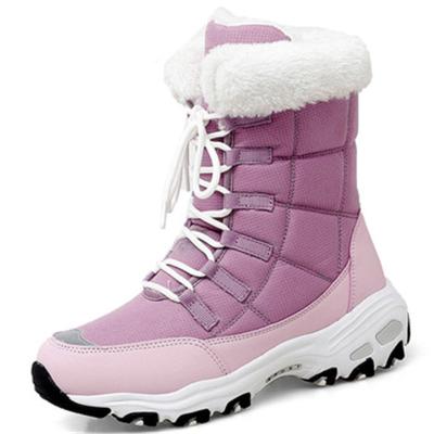 China Dropshipping Women Snow Boots Thermal Winter Shoes Plush Anti-Slippery Platform Heels Warm Women's White Rise Shoes Plus Size 47 for sale