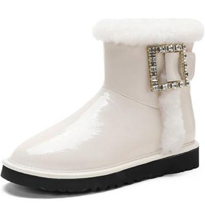 China Dropshipping Waterproof Women Winter Boots Women's Warm Snow Shoes With Faux Fur Fashionable Botas Mujer for sale