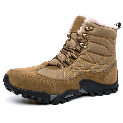 China Fashion Trend Dropshipping Men's Waterproof Snow Boots Non Slip Climbing Winter Shoes Size 38-48 for sale