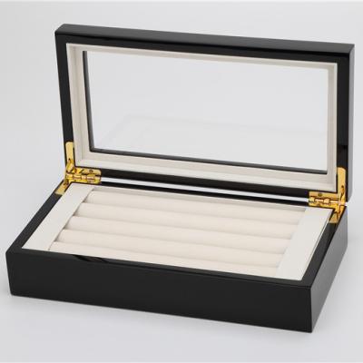 China Wholesale Custom Wooden Luxury Lacquer Ring Storage Box Case For Gift Jewelry Packaging Joyero for sale