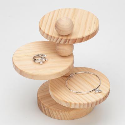 China 4 Layers Wooden Jewelry Display Stand Moisture Proof for sale