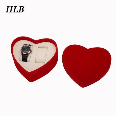 China Fashionable Custom Luxury Red Velvet Logo Eye Boxes Heart Shape Eyes Gift Packaging Box For Para de caja wholesale reloj for sale