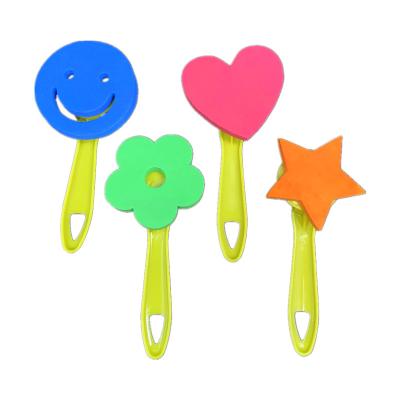 China Non-Toxic Children's Yellow Paint Brush Handle Cartoon Kindergarten Doodle Paint Filling Border Tools For Amazon Art Supplies for sale