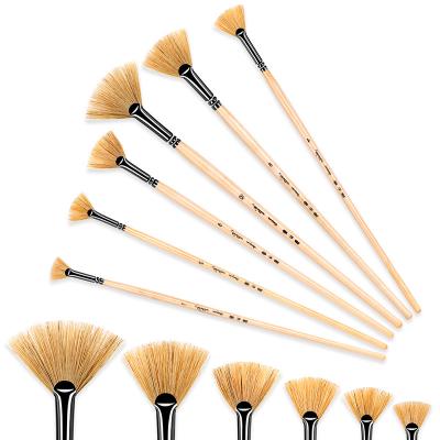 China Wholesale Helix Shaped Gouache Brush Bristle Watercolor Brush Bristle Oil Painting Acrylic Paint Brush For School Arts Supplies for sale