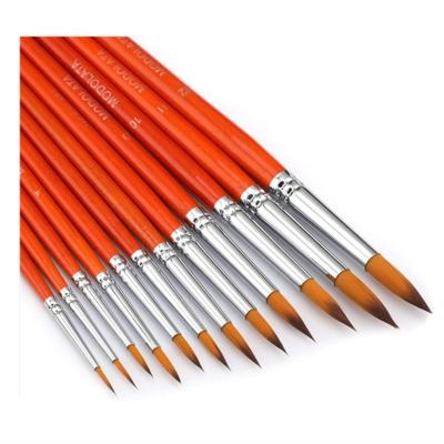 China Watercolor painting about VARIOUS SIZES of this item: Watercolor brushes include 12 pcs of different sizes with round pointed tips, including siz for sale