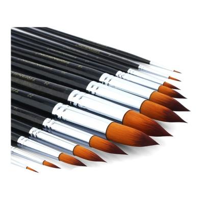 China Watercolor Painting Brush 13pcs Round Synthetic Bristle Full Set For Acrylic Watercolor Gouache Ink Tempera for sale