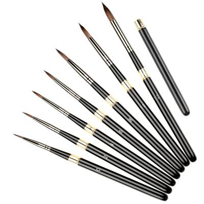 China Detachable Wolf Hair Professional Artist Wool Brush Set Metal Handle Wolf Hair for Gouache Watercolor and Oil Painting for sale