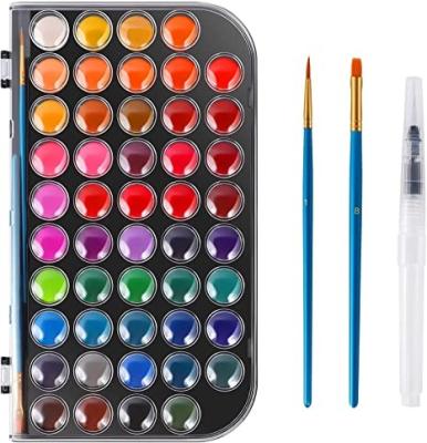 China Art Painting 48 Colors Non-Toxic Watercolor Paint with Refillable Brush Pen and Water Brush Palette for sale