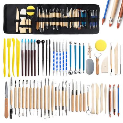 China Clay Tools 61 Pcs - Long Plastic Sculpting Tools For Sculpting And Pottery Ceramics, Perfect For Training And DIY Projects JT-04 for sale